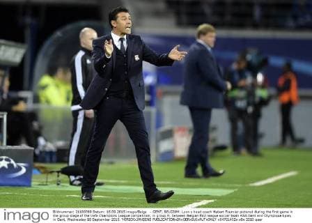 - GENT, BELGIUM: Lyon s head coach Hubert Fournier pictured during the first game in the group stage of the Uefa Champions League competition, in group H, between Belgian first league soccer team KAA Gent and Olympique Lyon, in Gent, Wednesday 16 September 2015. YORICKxJANSENS x04701452x