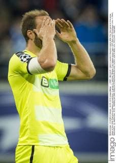 - GENT, BELGIUM: Gent s Laurent Depoitre reacts after the first game in the group stage of the Uefa Champions League competition, in group H, between Belgian first league soccer team KAA Gent and Olympique Lyon, in Gent, Wednesday 16 September 2015. JASPERxJACOBS  x04701458x