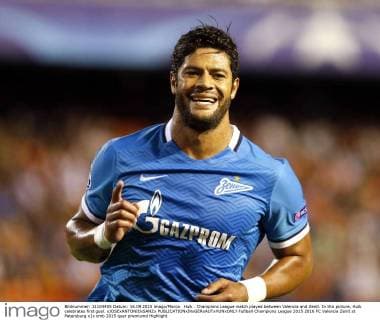 Hulk . Champions League match played between Valencia and Zenit. In this picture, Hulk celebrates first goal. xJOSExANTONIOxSANZx 