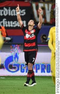 16.09.2015, Fussball, Saison 2015 2016, Champions League, 2015 16, Vorrunde, Bayer 04 Leverkusen - Bate Borisov, Jubel Chicharito (Javier Hernandez, Bayer 04 Leverkusen)