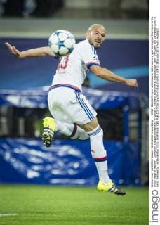 - GENT, BELGIUM: Lyon s Christophe Jallet scores a goal during the first game in the group stage of the Uefa Champions League competition, in group H, between Belgian first league soccer team KAA Gent and Olympique Lyon, in Gent, Wednesday 16 September 2015. JASPERxJACOBS  x04701582x