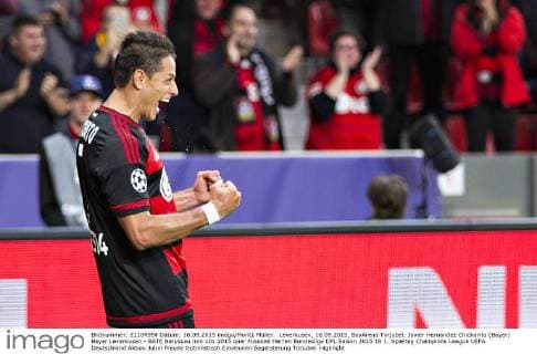 Leverkusen, 16.09.2015, BayArena Torjubel: Javier Hernandez Chicharito (Bayer) Bayer Leverkusen - BATE Baryssau mm