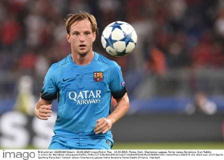 16.09.2015. Rome, Italy. Champions League. Roma versus Barcelona. Ivan Rakitic in action for Barcelona xGiuseppexMaffiax  ActionPlus11660878