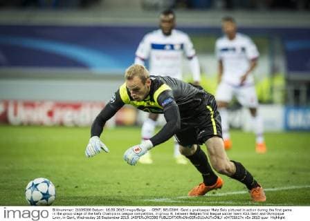 - GENT, BELGIUM: Gent s goalkeeper Matz Sels pictured in action during the first game in the group stage of the Uefa Champions League competition, in group H, between Belgian first league soccer team KAA Gent and Olympique Lyon, in Gent, Wednesday 16 September 2015. JASPERxJACOBS  x04701627x