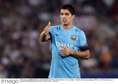 Rom, Italien - Fussball, Champions League, AS Rom vs. FC Barcelona: Luis Suarez 