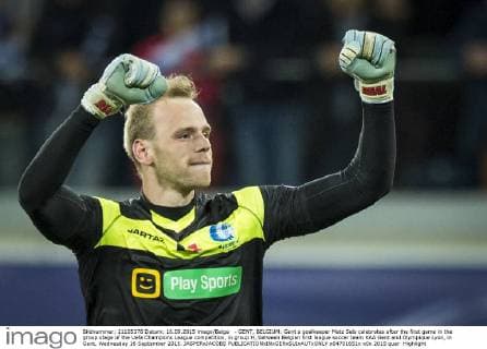- GENT, BELGIUM: Gent s goalkeeper Matz Sels celebrates after the first game in the group stage of the Uefa Champions League competition, in group H, between Belgian first league soccer team KAA Gent and Olympique Lyon, in Gent, Wednesday 16 September 2015. JASPERxJACOBS  x04701651x
