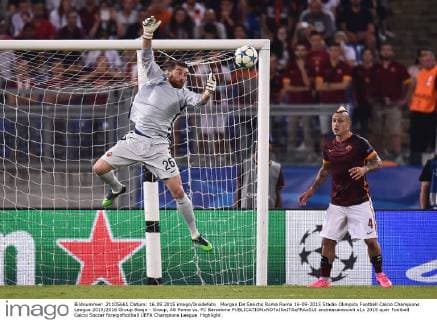 Morgan De Sanctis Roma Roma 16-09-2015 Stadio Olimpico Football Calcio Champions League 2015 2016 Group Stage - Group, AS Roma vs. FC Barcelona andreaxstaccioli