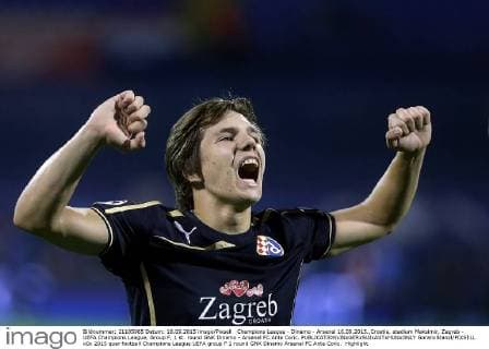 Champions League - Dinamo - Arsenal 16.09.2015.,Croatia, stadium Maksimir, Zagreb - UEFA Champions League, Group F, 1 st. round GNK Dinamo - Arsenal FC.Ante Coric.  GoranxStanzl PIXSELL