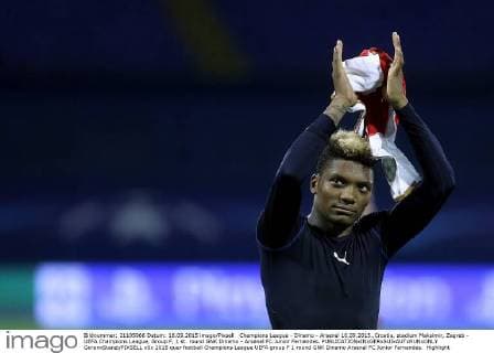 Champions League - Dinamo - Arsenal 16.09.2015.,Croatia, stadium Maksimir, Zagreb - UEFA Champions League, Group F, 1 st. round GNK Dinamo - Arsenal FC.Junior Fernandes.  GoranxStanzl PIXSELL