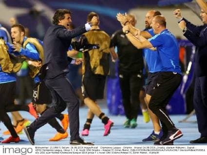 Champions League - Dinamo - Arsenal 16.09.2015.,Croatia, stadium Maksimir, Zagreb - UEFA Champions League, Group F, 1 st. roudn GNK Dinamo - Arsenal FC.Zoran Mamic.  SlavkoxMidzor PIXSELL