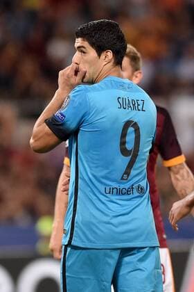 16.09.2015. Rome, Italy. Champions League. Roma versus Barcelona. Luis Suarez looks dejected during the UEFA Champions League match between As Roma and Barcelona xGiuseppexMaffiax  ActionPlus11661052