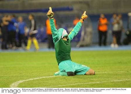 Zagreb, 16.9.2015., Stadion Maksimir, Champions League, group F, GNK Dinamo Zagreb (blue) 2:1 Arsenal FC (white) Eduardo (GK-34)