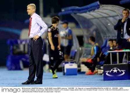 SOCCER - CL, Zagreb vs Arsenal ZAGREB,CROATIA,16.SEP.15 - SOCCER - UEFA Champions League, group stage, GNK Dinamo Zagreb vs FC Arsenal. Image shows head coach Arsene Wenger (Arsenal). GEPAxpictures xMaticxKlansek
