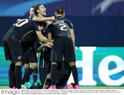 Champions League - Dinamo - Arsenal 16.09.2015.,Croatia, stadium Maksimir, Zagreb - UEFA Champions League, Group F, 1 st. round GNK Dinamo - Arsenal FC.  SanjinxStrukic PIXSELL