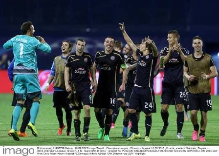 Champions League - Dinamo - Arsenal 16.09.2015.,Croatia, stadium Maksimir, Zagreb - UEFA Champions League, Group F, 1 st. round GNK Dinamo - Arsenal FC.  GoranxStanzl PIXSELL