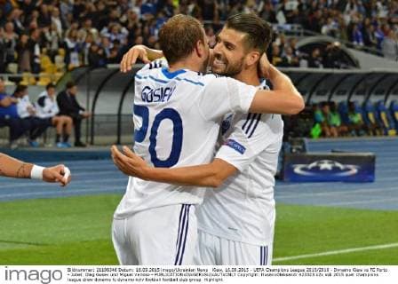Kiew, 16.09.2015 - UEFA Champions League 2015 2016 - Dynamo Kiew vs FC Porto - Jubel: Oleg Gusev und Miguel Verloso -  Copyright: HusevxOleksandr 423323
