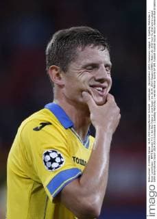 Leverkusen , Deutschland, UEFA Champions League , 1. Spieltag, Matchday 1 , Bayer Leverkusen - BATE Borissow 4-1 in der Bay-Arena in Leverkusen am 16.09. 2015 Kaspars DUBRA (Bate)