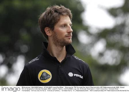 Motorsports: FIA Formula One World Championship WM Weltmeisterschaft 2015, Grand Prix of Singapore, 8 Romain Grosjean (FRA, Lotus F1 Team), xHOCHxZWEIx