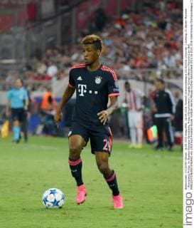 16.09.2015, Fussball Championsleague 2015 2016, Vorrunde, 1.Spieltag, FC Bayern München - Olympiakos Piräus, im Stadion Georgios Karaiskakis, Piräus (Griechenland). Kingsley Coman (Bayern München) am Ball. 