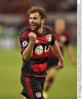 16.09.2015, Fussball Championsleague 2015 2016, Vorrunde, 1.Spieltag, Bayer Leverkusen - BATE Baryssau, in der BayArena Leverkusen. Admir Mehmedi (Leverkusen) jubelt. 