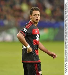 16.09.2015, Fussball Championsleague 2015 2016, Vorrunde, 1.Spieltag, Bayer Leverkusen - BATE Baryssau, in der BayArena Leverkusen. Chicharito Javier Hernandez (Leverkusen) nachdenklich. 