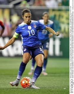 Sept. 17, 2015 - Detroit, Michigan, USA - US midfielder Carli Lloyd scores a goal on a penalty kick at 37 minutes in the International Friendly Länderspiel match between the United States and Haiti at Ford Field, in Detroit, Michigan, USA September 17, 2015. U.S. Women s national team Nationalteam vs. Haiti  - ZUMAn230