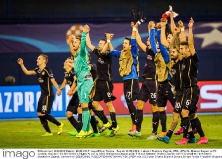 Zagreb 16.09.2015, Maksimir Stadium, Zagreb, CRO, UEFA CL, Dinamo Zagreb vs FC Arsenal, Gruppe F, im Bild Dinamo Zagreb during UEFA Champions League group F match between Dinamo Zagreb and FC Arsenal at the Maksimir Stadium in Zagreb, Germany on 2015 09 16.  EX_SPIDA  