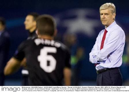 Zagreb 16.09.2015, Maksimir Stadium, Zagreb, CRO, UEFA CL, Dinamo Zagreb vs FC Arsenal, Gruppe F, im Bild Arsene Wenger, head coach of Arsenal F.C. during UEFA Champions League group F match between Dinamo Zagreb and FC Arsenal at the Maksimir Stadium in Zagreb, Germany on 2015 09 16.  EX_SPIDA  