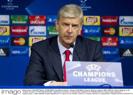 Zagreb 16.09.2015, Maksimir Stadium, Zagreb, CRO, UEFA CL, Dinamo Zagreb vs FC Arsenal, Gruppe F, im Bild Arsene Wenger, head coach of Arsenal F.C during press conference PK Pressekonferenz during UEFA Champions League group F match between Dinamo Zagreb and FC Arsenal at the Maksimir Stadium in Zagreb, Germany on 2015 09 16.  EX_SPIDA  