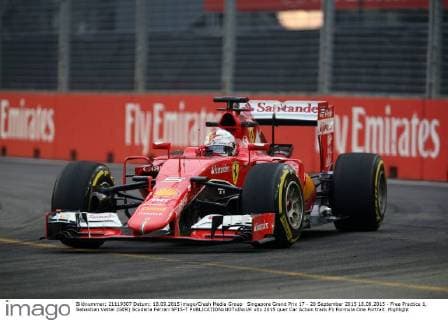 Singapore Grand Prix 17 - 20 September 2015 18.09.2015 - Free Practice 1, Sebastian Vettel (GER) Scuderia Ferrari SF15-T 