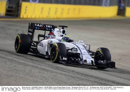 Singapore Grand Prix 17 - 20 September 2015 18.09.2015 - Free Practice 1, Felipe Massa (BRA) Williams F1 Team FW37 