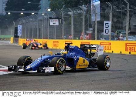Singapore Grand Prix 17 - 20 September 2015 19.09.2015 - Free Practice 3, Marcus Ericsson (SUE) Sauber C34 