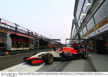 Singapore Grand Prix 17 - 20 September 2015 19.09.2015 - Free Practice 3, Alexander Rossi (USA) Manor Marussia F1 Team 