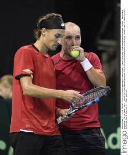 Steve Darcis and Ruben Bemelmans of Belgian TENNIS : Belgique vs Argentine - Coupe Davis - Demi - 19 09 2015 PhotoNews Panoramic 