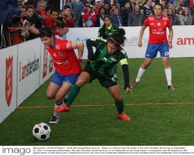 Mexico vs Chile during final match of the 13th Homeless World Cup on September 19, 2015 in Amsterdam,Netherlands. The 13th Homeless World Cup from 12-19 September at the Museumplein in Amsterdam with 49 Nations and 500 players teams in total taking part. imago Paulo Amorim