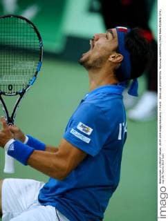 Davis cup 2015 RUS-Ita. Teymuraz GABASHVILI (RUS)-Fabio FOGNINI (ITA).