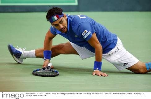 Davis cup 2015 RUS-Ita. Teymuraz GABASHVILI (RUS)-Fabio FOGNINI (ITA).