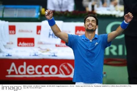 Davis cup 2015 RUS-Ita. Teymuraz GABASHVILI (RUS)-Fabio FOGNINI (ITA).
