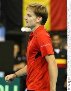 - BRUSSELS, BELGIUM: Belgian David Goffin celebrates after winning a tennis game between Belgium s David Goffin and Argentina s Leonardo Mayer, game four in the Davis Cup semi final World Group meeting between Belgium and Argentina, Sunday 20 September 2015 in Vorst-Forest, Brussels. VIRGINIExLEFOUR  x04704459x