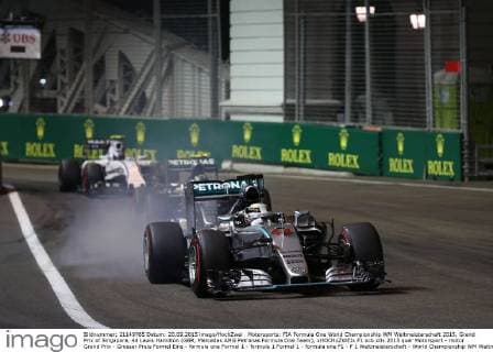Motorsports: FIA Formula One World Championship WM Weltmeisterschaft 2015, Grand Prix of Singapore, 44 Lewis Hamilton (GBR, Mercedes AMG Petronas Formula One Team), xHOCHxZWEIx