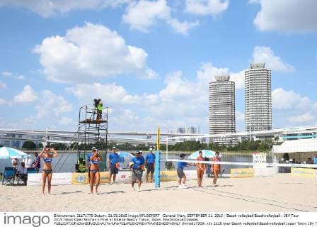 General View, SEPTEMBER 21, 2015 - Beach volleyball Beachvolleyball : JBV Tour 2015 Tokyo Open Women s Final at Odaiba Beach, Tokyo, Japan. Noxthirdxpartyxsales  (hnna017908)