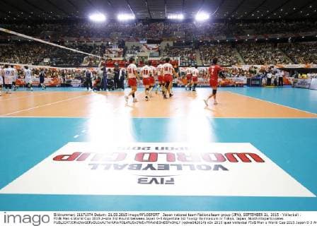 Japan national team Nationalteam group (JPN), SEPTEMBER 21, 2015 - Volleyball : FIVB Men s World Cup 2015 A-site 3rd Round between Japan 0-3 Argentina 1st Yoyogi Gymnasium in Tokyo, Japan. Noxthirdxpartyxsales  (qdwa042614)