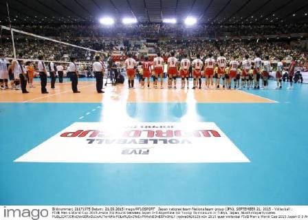 Japan national team Nationalteam group (JPN), SEPTEMBER 21, 2015 - Volleyball : FIVB Men s World Cup 2015 A-site 3rd Round between Japan 0-3 Argentina 1st Yoyogi Gymnasium in Tokyo, Japan. Noxthirdxpartyxsales  (qdwa042615)