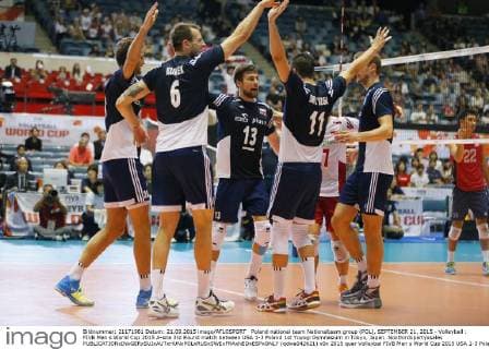 Poland national team Nationalteam group (POL), SEPTEMBER 21, 2015 - Volleyball : FIVB Men s World Cup 2015 A-site 3rd Round match between USA 1-3 Poland 1st Yoyogi Gymnasium in Tokyo, Japan. Noxthirdxpartyxsales  (qdwa042621)