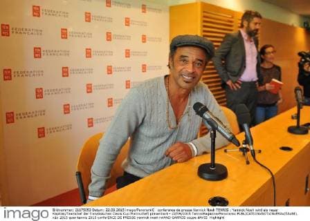 conference de presse Yannick Noah TENNIS : Yannick Noah wird als neuer Kapitän Teamchef der französischen Davis Cup Mannschaft präsentiert - 22 09 2015 TennisMagazine Panoramic 