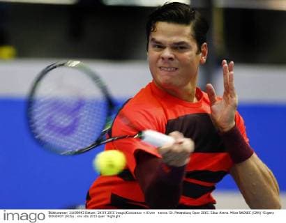 tennis. St. Petersburg Open 2015. Sibur Arena. Milos RAONIC (CAN) -Evgeny DONSKOY (RUS) .