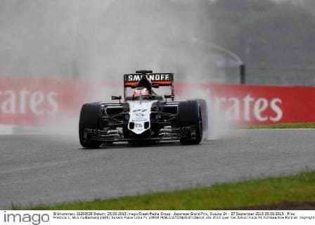 Japanese Grand Prix, Suzuka 24 - 27 September 2015 25.09.2015 - Free Practice 1, Nico Hulkenberg (GER) Sahara Force India F1 VJM08 