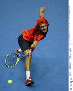 tennis. St. Petersburg Open 2015. Sibur Arena. Roberto BAUTISTA AGUT (ESP)-Lucas POUILLE (FRA) .
