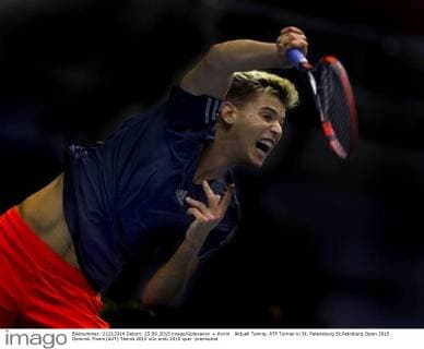Aktuell Tennis, ATP Turnier in St. Petersburg St.Petrsburg Open 2015. Dominik Thiem(AUT)