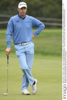 GOLF - Porsche European Open 2015 BAD GRIESBACH,GERMANY,26.SEP.15 - GOLF - European Tour, Porsche European Open, Golf Resort Bad Griesbach. Image shows Bradley Dredge (WAL). GEPAxpictures xAndreasxPranter